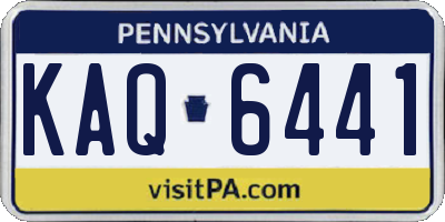 PA license plate KAQ6441
