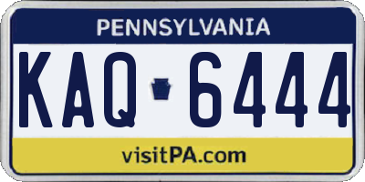 PA license plate KAQ6444