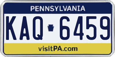 PA license plate KAQ6459