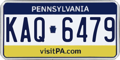 PA license plate KAQ6479