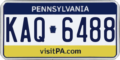 PA license plate KAQ6488
