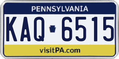 PA license plate KAQ6515