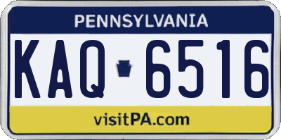 PA license plate KAQ6516