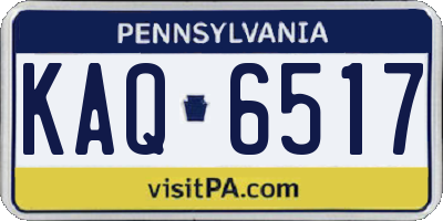 PA license plate KAQ6517