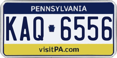 PA license plate KAQ6556