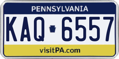 PA license plate KAQ6557