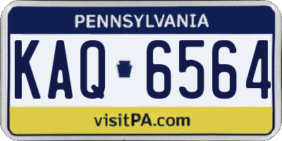 PA license plate KAQ6564