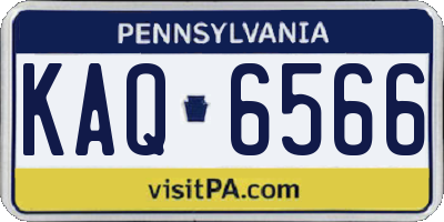PA license plate KAQ6566