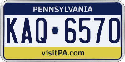 PA license plate KAQ6570