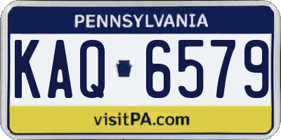 PA license plate KAQ6579