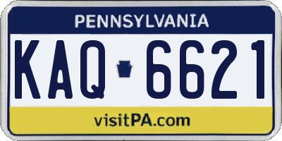 PA license plate KAQ6621