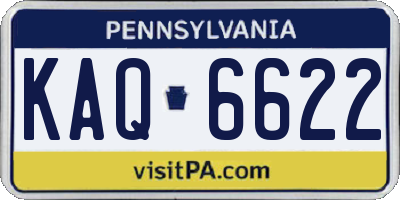 PA license plate KAQ6622