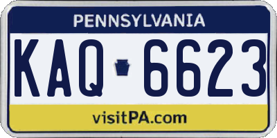 PA license plate KAQ6623