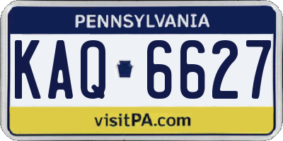 PA license plate KAQ6627