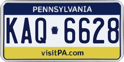 PA license plate KAQ6628
