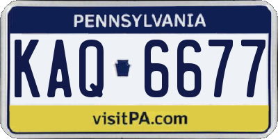 PA license plate KAQ6677