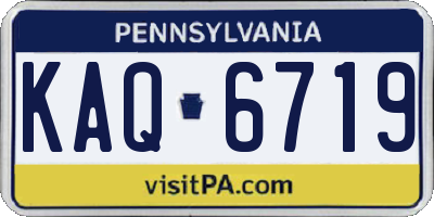 PA license plate KAQ6719