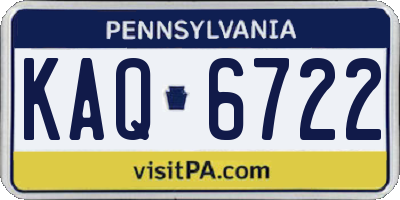 PA license plate KAQ6722