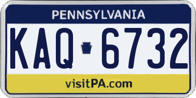 PA license plate KAQ6732