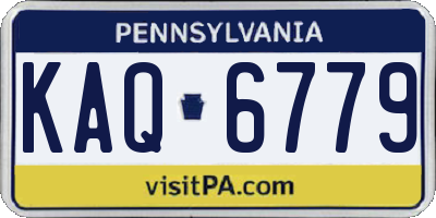 PA license plate KAQ6779