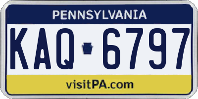PA license plate KAQ6797