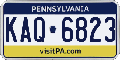 PA license plate KAQ6823