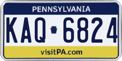 PA license plate KAQ6824
