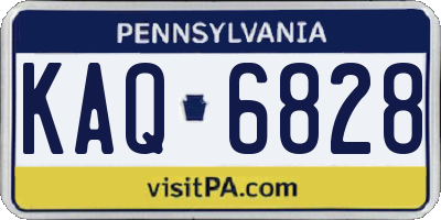PA license plate KAQ6828