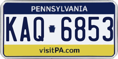 PA license plate KAQ6853