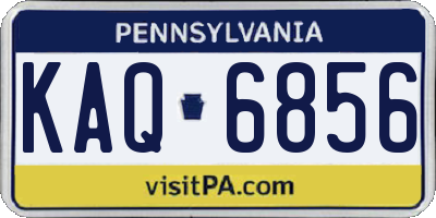 PA license plate KAQ6856