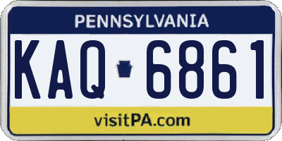 PA license plate KAQ6861