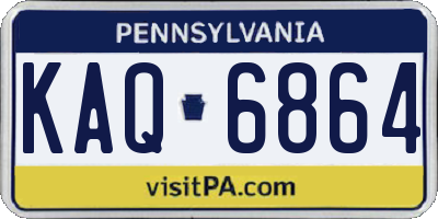 PA license plate KAQ6864