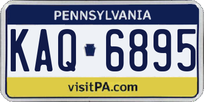 PA license plate KAQ6895
