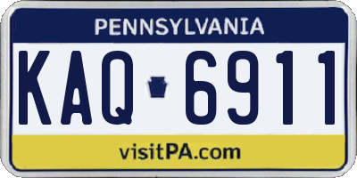 PA license plate KAQ6911