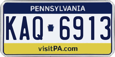 PA license plate KAQ6913