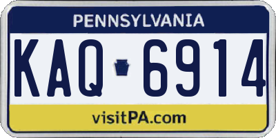 PA license plate KAQ6914