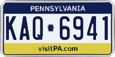 PA license plate KAQ6941
