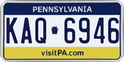 PA license plate KAQ6946