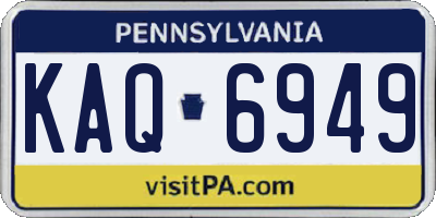 PA license plate KAQ6949