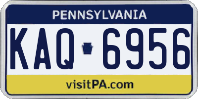 PA license plate KAQ6956