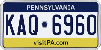 PA license plate KAQ6960