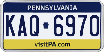 PA license plate KAQ6970