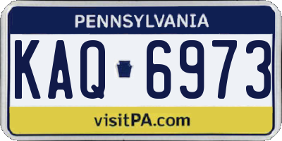 PA license plate KAQ6973