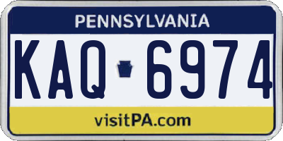 PA license plate KAQ6974