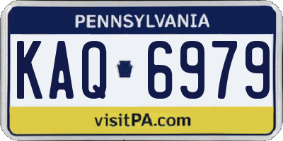 PA license plate KAQ6979