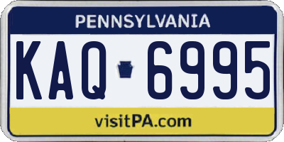 PA license plate KAQ6995