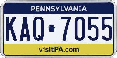 PA license plate KAQ7055
