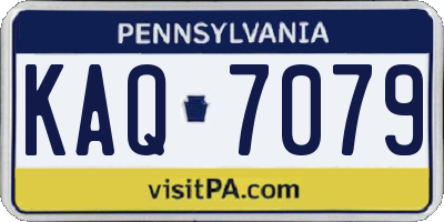 PA license plate KAQ7079