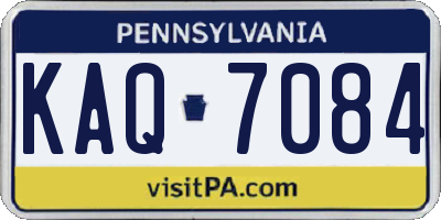 PA license plate KAQ7084