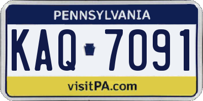 PA license plate KAQ7091
